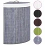 Eckwäschekorb aus grauem Bambus 60 L von vidaXL, Wäschekörbe - Ref: Foro24-320761, Preis: 30,43 €, Rabatt: %