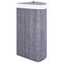Eckwäschekorb aus grauem Bambus 60 L von vidaXL, Wäschekörbe - Ref: Foro24-320761, Preis: 31,16 €, Rabatt: %