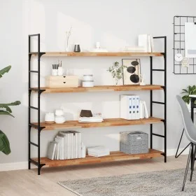 Solid acacia wood floating shelf with oil finish 120x30x4cm by , Shelves and shelves - Ref: Foro24-3279619, Price: 75,07 €, D...