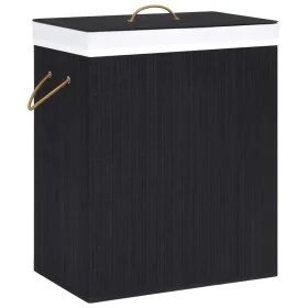 Bamboo laundry basket 2 sections black 100 l by vidaXL, Laundry baskets - Ref: Foro24-320746, Price: 32,96 €, Discount: %