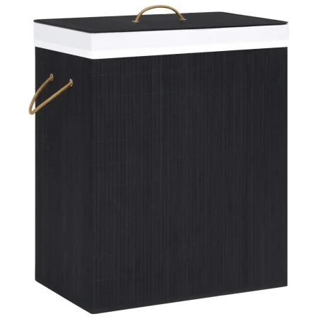 Bambus-Wäschekorb 2-teilig schwarz 100 l von vidaXL, Wäschekörbe - Ref: Foro24-320746, Preis: 32,96 €, Rabatt: %