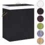 Bambus-Wäschekorb 2-teilig schwarz 100 l von vidaXL, Wäschekörbe - Ref: Foro24-320746, Preis: 32,96 €, Rabatt: %