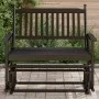 Massive Schiebebank aus schwarzem Pappelholz 118x70x104,5 cm. von , Schaukelstühle - Ref: Foro24-4008866, Preis: 157,58 €, Ra...