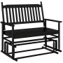 Massive Schiebebank aus schwarzem Pappelholz 118x70x104,5 cm. von , Schaukelstühle - Ref: Foro24-4008866, Preis: 117,71 €, Ra...