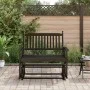 Massive Schiebebank aus schwarzem Pappelholz 118x70x104,5 cm. von , Schaukelstühle - Ref: Foro24-4008866, Preis: 157,58 €, Ra...