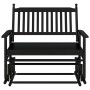 Massive Schiebebank aus schwarzem Pappelholz 118x70x104,5 cm. von , Schaukelstühle - Ref: Foro24-4008866, Preis: 117,71 €, Ra...