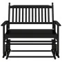 Massive Schiebebank aus schwarzem Pappelholz 118x70x104,5 cm. von , Schaukelstühle - Ref: Foro24-4008866, Preis: 157,58 €, Ra...