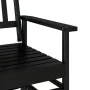Massive Schiebebank aus schwarzem Pappelholz 118x70x104,5 cm. von , Schaukelstühle - Ref: Foro24-4008866, Preis: 157,58 €, Ra...