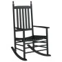 Rocking chair with curved solid black poplar wood seat by , Rocking chairs - Ref: Foro24-4008870, Price: 104,29 €, Discount: %