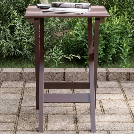 Folding side table made of solid brown poplar wood by , Garden tables - Ref: Foro24-4008872, Price: 33,03 €, Discount: %