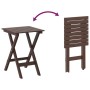 Folding side table made of solid brown poplar wood by , Garden tables - Ref: Foro24-4008872, Price: 35,74 €, Discount: %