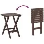 Folding side table made of solid brown poplar wood by , Garden tables - Ref: Foro24-4008872, Price: 33,03 €, Discount: %
