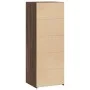 Tall brown oak veneer highboard 45x41x124 cm by , Sideboards - Ref: Foro24-846396, Price: 61,59 €, Discount: %