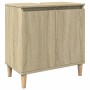 Set de muebles de baño 3 pzas madera contrachapada roble Sonoma