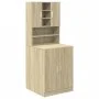 Washing machine furniture, 2 pieces, engineered wood, Sonoma oak. by , Accessories for washing machines and dryers - Ref: For...