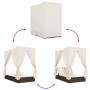 Double sun lounger with roof and brown synthetic rattan curtains by , Loungers - Ref: Foro24-368073, Price: 307,82 €, Discoun...
