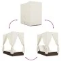 Double sun lounger with roof and brown synthetic rattan curtains by , Loungers - Ref: Foro24-368073, Price: 317,10 €, Discoun...
