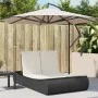 Double sun lounger with black synthetic rattan cushions by , Loungers - Ref: Foro24-368090, Price: 303,79 €, Discount: %