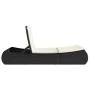 Double sun lounger with black synthetic rattan cushions by , Loungers - Ref: Foro24-368090, Price: 303,79 €, Discount: %