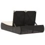 Double sun lounger with black synthetic rattan cushions by , Loungers - Ref: Foro24-368090, Price: 303,79 €, Discount: %