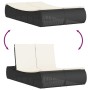Tumbona doble con cojines ratán sintético negro de , Tumbonas - Ref: Foro24-368090, Precio: 260,30 €, Descuento: %