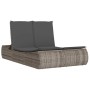 Doppel-Liegestuhl mit grauen Polstern aus synthetischem Rattan von , Liegen - Ref: Foro24-368092, Preis: 267,39 €, Rabatt: %
