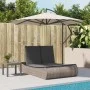 Doppel-Liegestuhl mit grauen Polstern aus synthetischem Rattan von , Liegen - Ref: Foro24-368092, Preis: 313,44 €, Rabatt: %