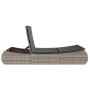 Doppel-Liegestuhl mit grauen Polstern aus synthetischem Rattan von , Liegen - Ref: Foro24-368092, Preis: 267,39 €, Rabatt: %