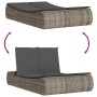 Doppel-Liegestuhl mit grauen Polstern aus synthetischem Rattan von , Liegen - Ref: Foro24-368092, Preis: 267,39 €, Rabatt: %