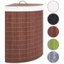 Eckwäschekorb aus braunem Bambus, 60 l von vidaXL, Wäschekörbe - Ref: Foro24-320760, Preis: 36,68 €, Rabatt: %