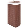 Eckwäschekorb aus braunem Bambus, 60 l von vidaXL, Wäschekörbe - Ref: Foro24-320760, Preis: 37,55 €, Rabatt: %