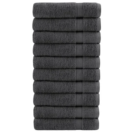 Toallas de baño 10 uds 100% algodón antracita 100x150 cm 600gsm de , Toallas - Ref: Foro24-137166, Precio: 169,62 €, Descuent...