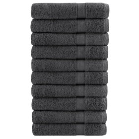 Sauna towels 10 units 100% cotton anthracite 80x200 cm 600gsm by , Towels - Ref: Foro24-137170, Price: 173,61 €, Discount: %