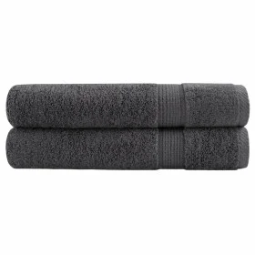 Premium towels 2 units 100% cotton anthracite 100x200 cm 600 gsm by , Towels - Ref: Foro24-137172, Price: 57,09 €, Discount: %