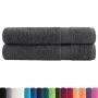 Premium towels 2 units 100% cotton anthracite 100x200 cm 600 gsm by , Towels - Ref: Foro24-137172, Price: 57,09 €, Discount: %