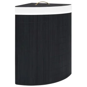 Black bamboo corner laundry basket 60 L by vidaXL, Laundry baskets - Ref: Foro24-320762, Price: 50,34 €, Discount: %