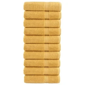 Hand towels 10 units 100% cotton yellow 50x100 cm 600 gsm by , Towels - Ref: Foro24-137283, Price: 65,17 €, Discount: %