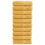 Toallas de mano 10 uds 100% algodón amarillo 50x100 cm 600 gsm de , Toallas - Ref: Foro24-137283, Precio: 65,44 €, Descuento: %