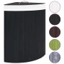Eckwäschekorb aus schwarzem Bambus, 60 l von vidaXL, Wäschekörbe - Ref: Foro24-320762, Preis: 50,34 €, Rabatt: %
