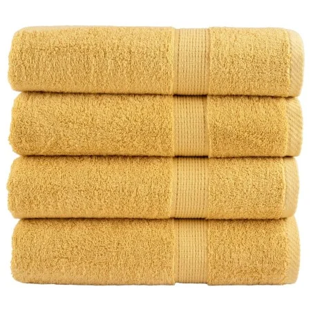 Toallas de baño 4 uds 100% algodón amarillo 100x150 cm 600 gsm de , Toallas - Ref: Foro24-137288, Precio: 71,74 €, Descuento: %