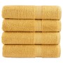 4er-Pack gelbe Badetücher aus 100% Baumwolle, 100x150 cm, 600 g/m². von , Handtücher - Ref: Foro24-137288, Preis: 75,94 €, Ra...