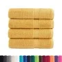 Toallas de baño 4 uds 100% algodón amarillo 100x150 cm 600 gsm de , Toallas - Ref: Foro24-137288, Precio: 71,74 €, Descuento: %