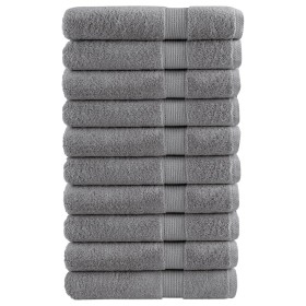 Toallas premium 10 uds 100% algodón gris 100x200 cm 600 gsm de , Toallas - Ref: Foro24-137319, Precio: 243,79 €, Descuento: %