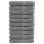 Premium-Handtücher, 10 Stück, 100% Baumwolle, grau, 100x200 cm, 600 g/m². von , Handtücher - Ref: Foro24-137319, Preis: 229,5...