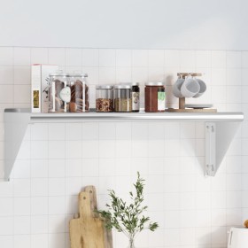 Edelstahl-Wandregal in Silber 100x30x31 cm von , Regale und Regale - Ref: Foro24-30273, Preis: 73,71 €, Rabatt: %