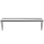 Stainless steel silver wall shelf 100x30x31 cm by , Shelves and shelves - Ref: Foro24-30273, Price: 67,55 €, Discount: %
