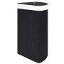 Eckwäschekorb aus schwarzem Bambus, 60 l von vidaXL, Wäschekörbe - Ref: Foro24-320762, Preis: 50,34 €, Rabatt: %