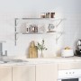 Wandregale 2 Stück Edelstahl silber 100x40x3 cm von , Regale und Regale - Ref: Foro24-30278, Preis: 70,29 €, Rabatt: %