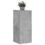 Soportes de plantas 2 uds madera gris hormigón 30x30x70 cm