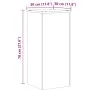 Soportes de plantas 2 uds madera gris hormigón 30x30x70 cm de , Soportes para macetas - Ref: Foro24-852927, Precio: 67,12 €, ...